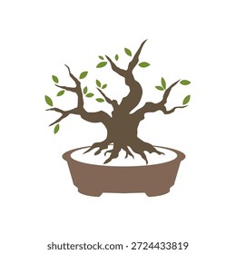 Bonsai Baum abstrakte Logo modernen Stil