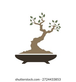 Bonsai Baum abstrakte Logo modernen Stil