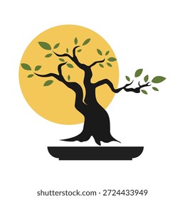 Bonsai Baum abstrakte Logo modernen Stil