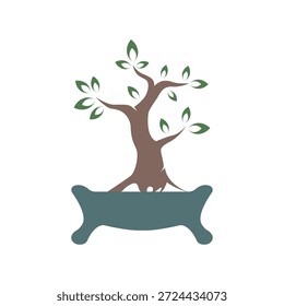 Bonsai Baum abstrakte Logo modernen Stil