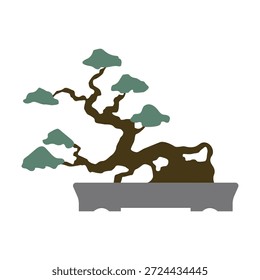 Bonsai Baum abstrakte Logo modernen Stil