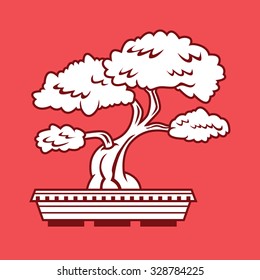 Bonsai Tree - Asian Symbol Vector Icon