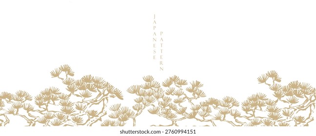 Bonsai tree branch ink wash painting in natural background.