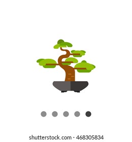 Bonsai Tree Flat Icon