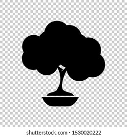 bonsai tree icon design flat vector illustration