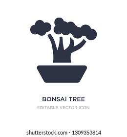 bonsai tree icon on white background. Simple element illustration from Nature concept. bonsai tree icon symbol design.