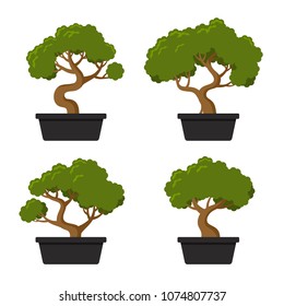 Bonsai Tree Icon Set