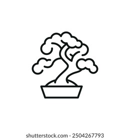 Bonsai Tree icon. Simple Bonsai Tree icon for social media, app, and web design. Vector illustration.