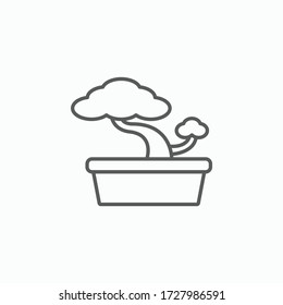 bonsai tree icon, tree vector