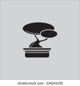 Bonsai Tree Icon Vector