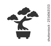 Bonsai tree icon, Vector Graphics