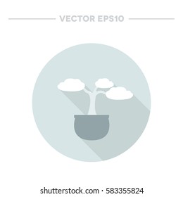 bonsai tree icon. vector illsutration