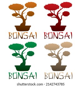 Bonsai Tree Icon Vector Illustration
