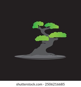 bonsai tree icon vector illustration template design