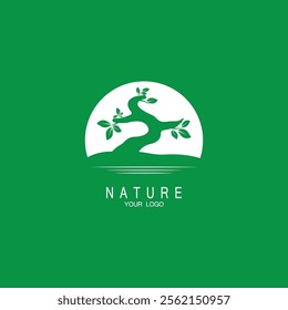 bonsai tree icon vector illustration template design