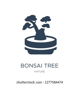 bonsai tree icon vector on white background, bonsai tree trendy filled icons from Nature collection, bonsai tree vector illustration