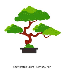 Bonsai tree illustration Vector Design
