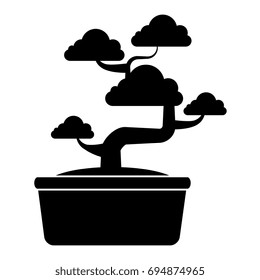Bonsai tree isolated icon