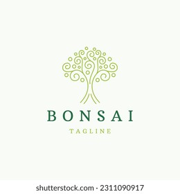 Bonsai-Logo-Symbol-Design-Vorlage