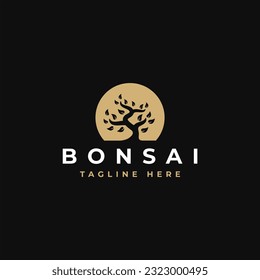 Logo del árbol Bonsai, inspiración para el diseño del pequeño logo del árbol