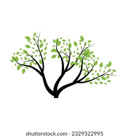 Bonsai Tree Logo. Simple Minimalist Silhouette Design, Plant Vector, Icon Illustration Element
