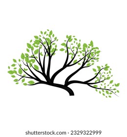 Bonsai Tree Logo. Simple Minimalist Silhouette Design, Plant Vector, Icon Illustration Element