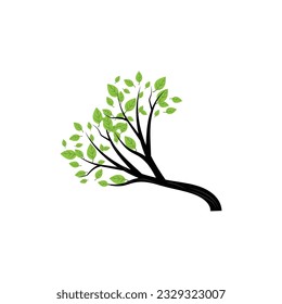 Bonsai Tree Logo. Simple Minimalist Silhouette Design, Plant Vector, Icon Illustration Element