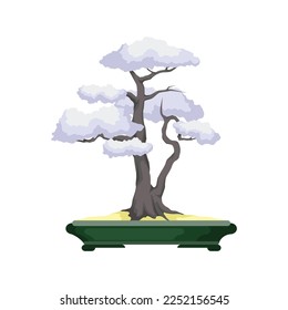 Bonsai tree logo. Bonsai tree vector illustration design