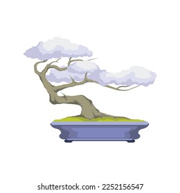 Bonsai tree logo. Bonsai tree vector illustration design
