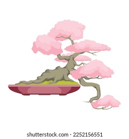 Bonsai tree logo. Bonsai tree vector illustration design