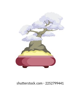 Bonsai tree logo. Bonsai tree vector illustration design