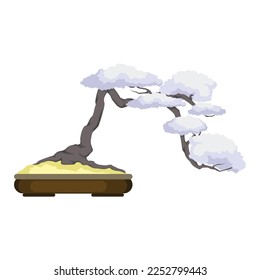 Bonsai tree logo. Bonsai tree vector illustration design