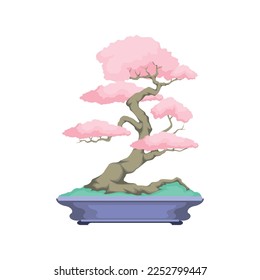 Bonsai tree logo. Bonsai tree vector illustration design