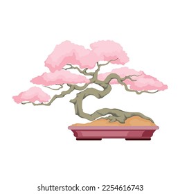 Bonsai tree logo. Bonsai tree vector illustration design