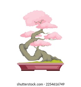 Bonsai tree logo. Bonsai tree vector illustration design