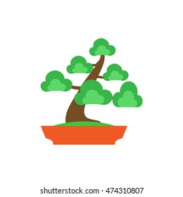 Bonsai Tree on white background ,Vector