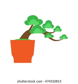 Bonsai Tree on white background ,Vector