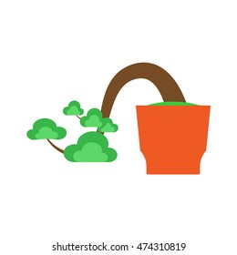 Bonsai Tree on white background ,Vector