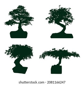 Bonsai Tree Set of 4