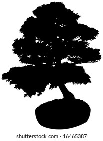 Bonsai Tree Silhouette Stock Vector (Royalty Free) 16465387 | Shutterstock