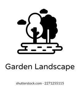 Bonsai tree solid icon, editable vector 
