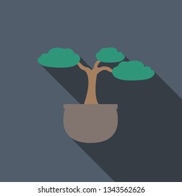 bonsai tree vector icon