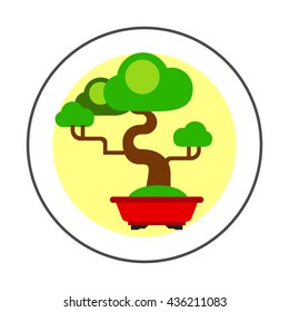 Bonsai Tree Vector Icon