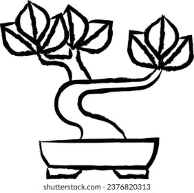 bonsai tree vector illustration icon