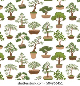 bonsai tree vector pattern