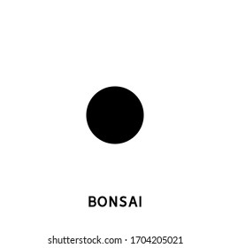 bonsai vector icon. bonsai black sign on white background. bonsai icon for web and app