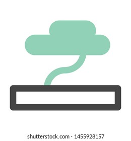 Bonsai vector illustration. Flat plant icon.