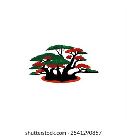 bonsai_illustration vector graphic of bonsai icon