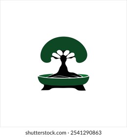 bonsai_illustration vector graphic of bonsai icon
