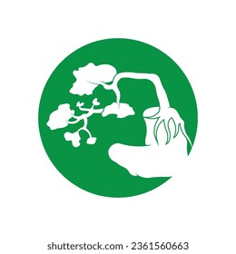 Bonsei logo vector illustration design template